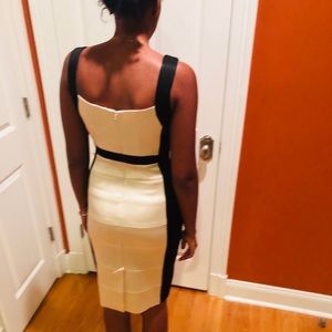 black and white dress